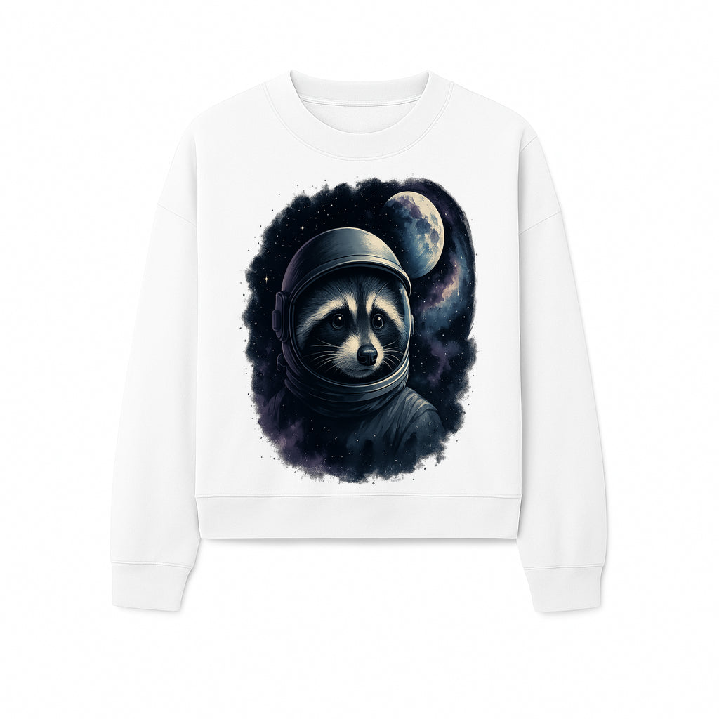 Astronaut Raccoon Illustration | Cosmic Space Art | Cute Space Animal Decor | Galaxy Wall Art | Unique Gift for Animal Lovers - Sweatshirt 1758273132790.jpg