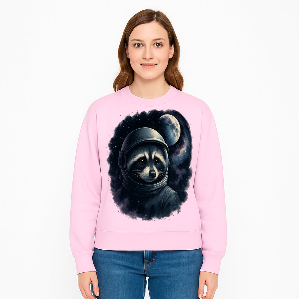 Astronaut Raccoon Illustration | Cosmic Space Art | Cute Space Animal Decor | Galaxy Wall Art | Unique Gift for Animal Lovers - Sweatshirt 1758273134109.jpg