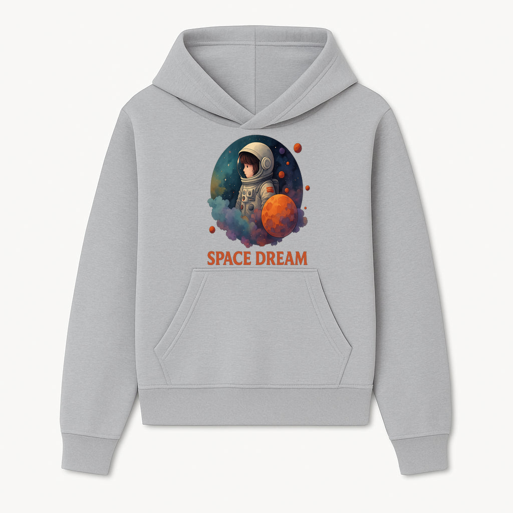 Astronaut Girl Space Dream Art Print, Whimsical Cosmic Illustration, Kids Room Decor, Children s Wall Art, Fantasy Space Theme - Hoodie 1758273134367.jpg