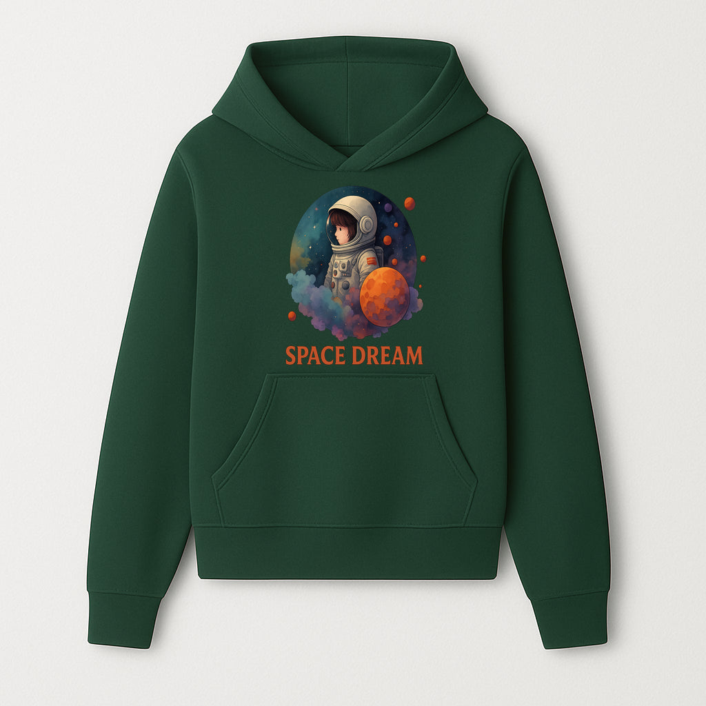 Astronaut Girl Space Dream Art Print, Whimsical Cosmic Illustration, Kids Room Decor, Children s Wall Art, Fantasy Space Theme - Hoodie 1758273134822.jpg