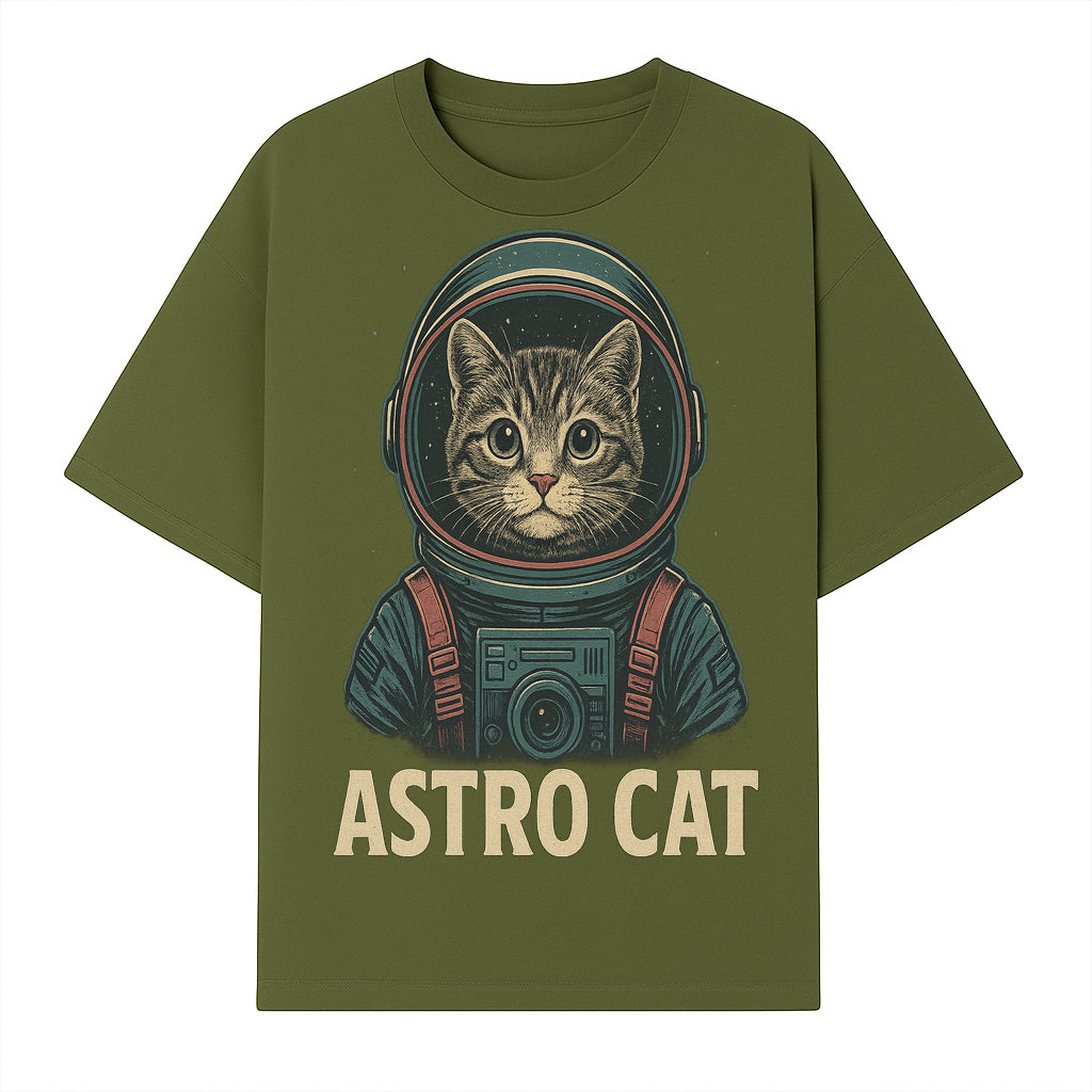Astro Cat Vintage T-Shirt, Space Cat Astronaut Graphic Tee, Cosmic Pet Lover Apparel, Gift for Cat Lovers, Unique Cat Design - T-shirt 1758273134874.jpg