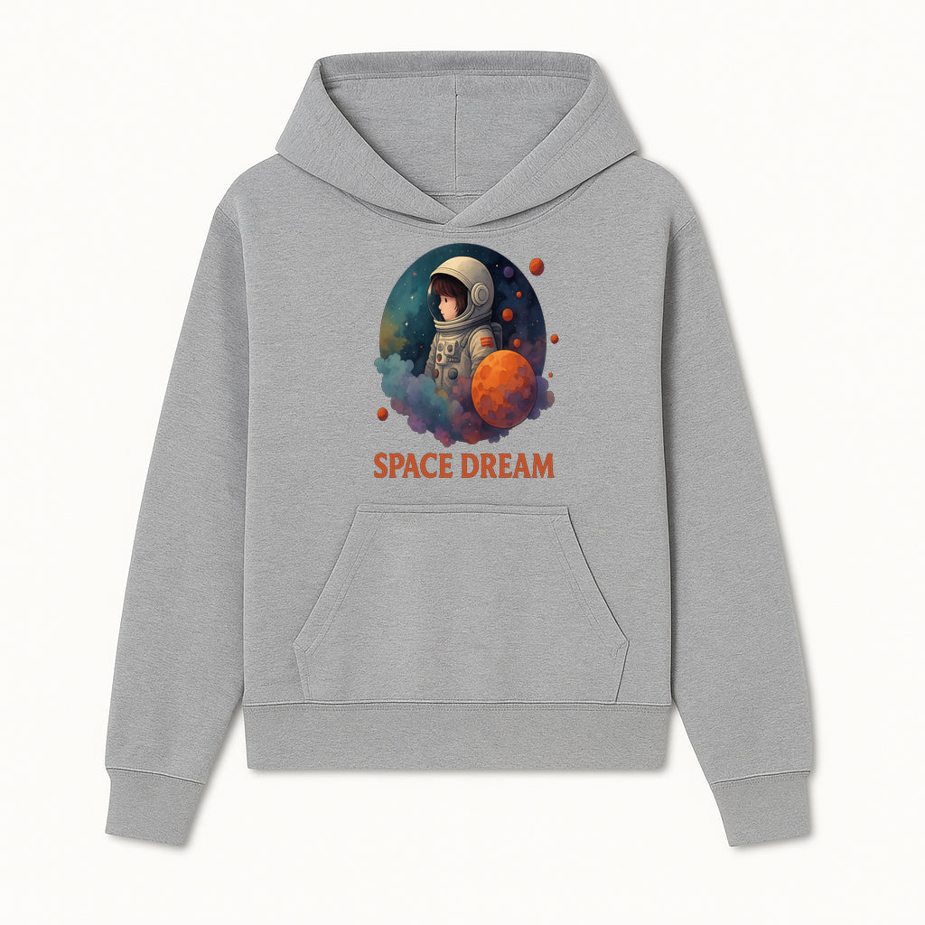 Astronaut Girl Space Dream Art Print, Whimsical Cosmic Illustration, Kids Room Decor, Children s Wall Art, Fantasy Space Theme - Hoodie 1758273134966.jpg