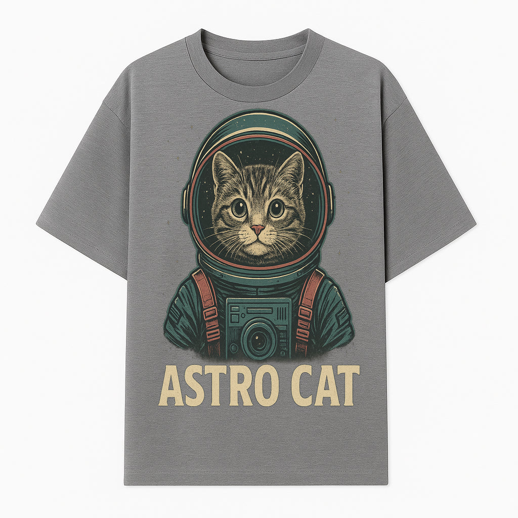 Astro Cat Vintage T-Shirt, Space Cat Astronaut Graphic Tee, Cosmic Pet Lover Apparel, Gift for Cat Lovers, Unique Cat Design - T-shirt 1758273135023.jpg