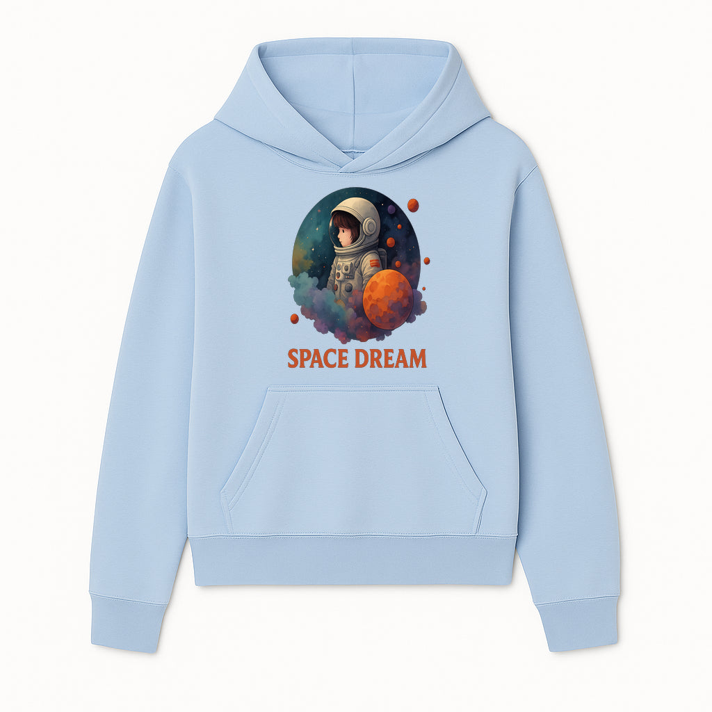 Astronaut Girl Space Dream Art Print, Whimsical Cosmic Illustration, Kids Room Decor, Children s Wall Art, Fantasy Space Theme - Hoodie 1758273135119.jpg