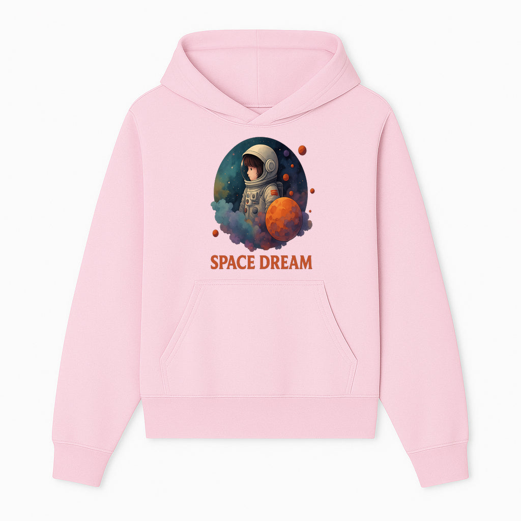 Astronaut Girl Space Dream Art Print, Whimsical Cosmic Illustration, Kids Room Decor, Children s Wall Art, Fantasy Space Theme - Hoodie 1758273135283.jpg