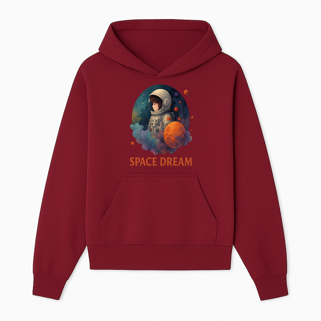 Astronaut Girl Space Dream Art Print, Whimsical Cosmic Illustration, Kids Room Decor, Children s Wall Art, Fantasy Space Theme - Hoodie 1758273135429.jpg
