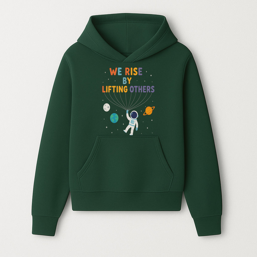 Astro Inspirational Wall Art | We Rise By Lifting Others | Colorful Space Design | Motivational Home Decor | Kids Room Decoration - Hoodie 1758273135612.jpg