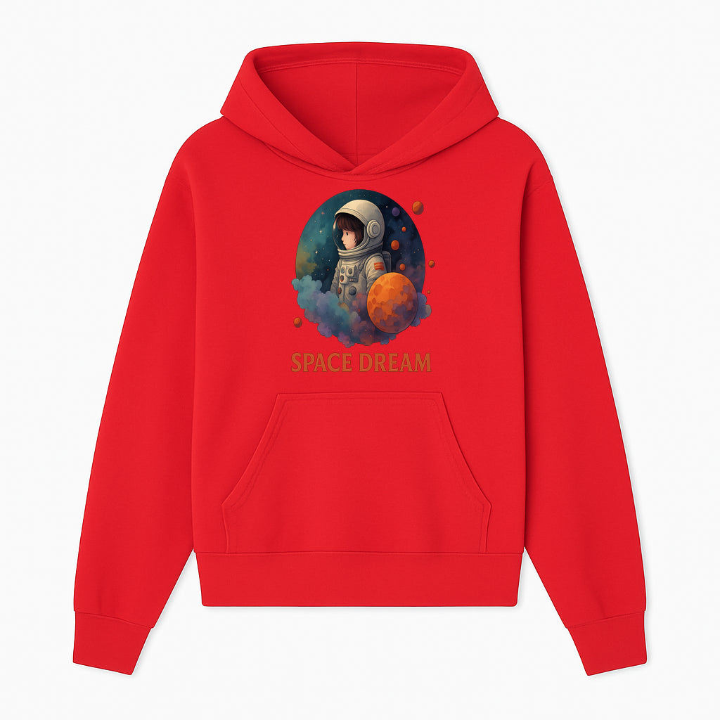 Astronaut Girl Space Dream Art Print, Whimsical Cosmic Illustration, Kids Room Decor, Children s Wall Art, Fantasy Space Theme - Hoodie 1758273135746.jpg