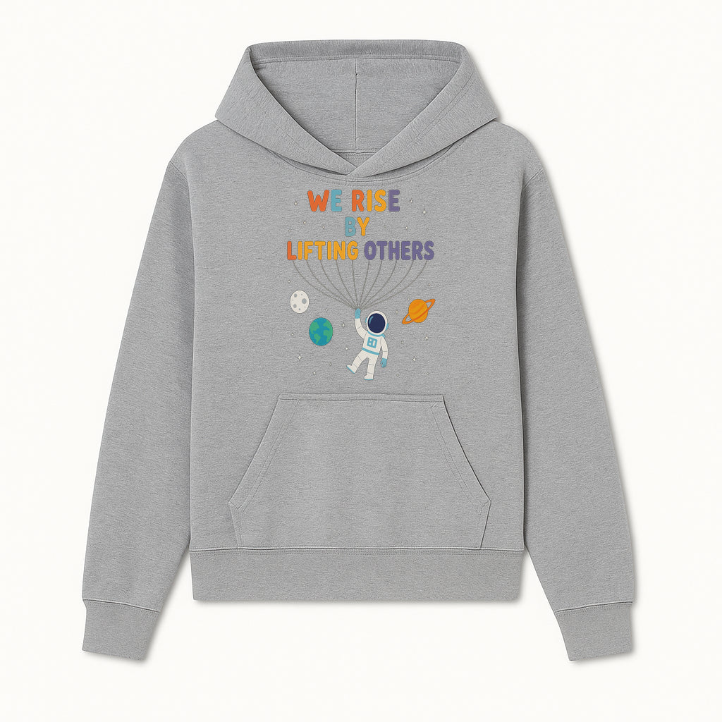 Astro Inspirational Wall Art | We Rise By Lifting Others | Colorful Space Design | Motivational Home Decor | Kids Room Decoration - Hoodie 1758273135785.jpg