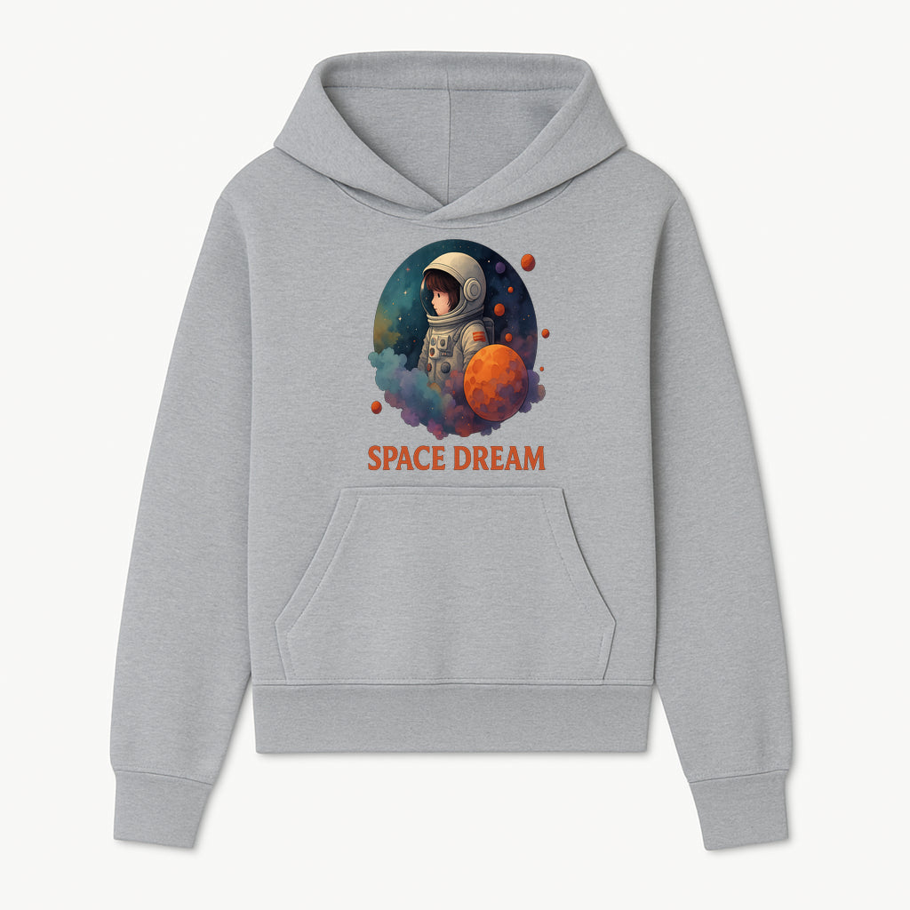 Astronaut Girl Space Dream Art Print, Whimsical Cosmic Illustration, Kids Room Decor, Children s Wall Art, Fantasy Space Theme - Hoodie 1758273135912.jpg