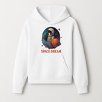 Astronaut Girl Space Dream Art Print, Whimsical Cosmic Illustration, Kids Room Decor, Children s Wall Art, Fantasy Space Theme - Hoodie 1758273136044.jpg