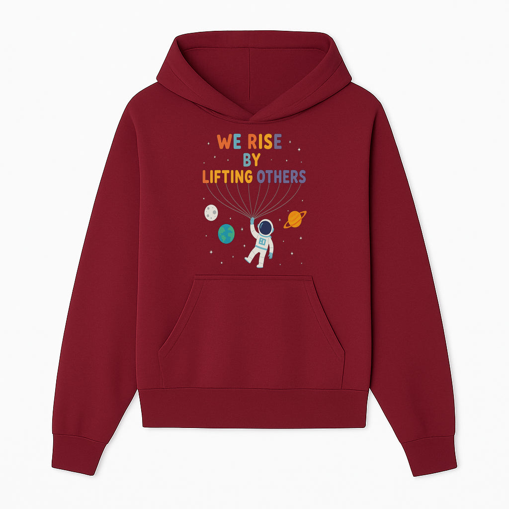 Astro Inspirational Wall Art | We Rise By Lifting Others | Colorful Space Design | Motivational Home Decor | Kids Room Decoration - Hoodie 1758273136341.jpg