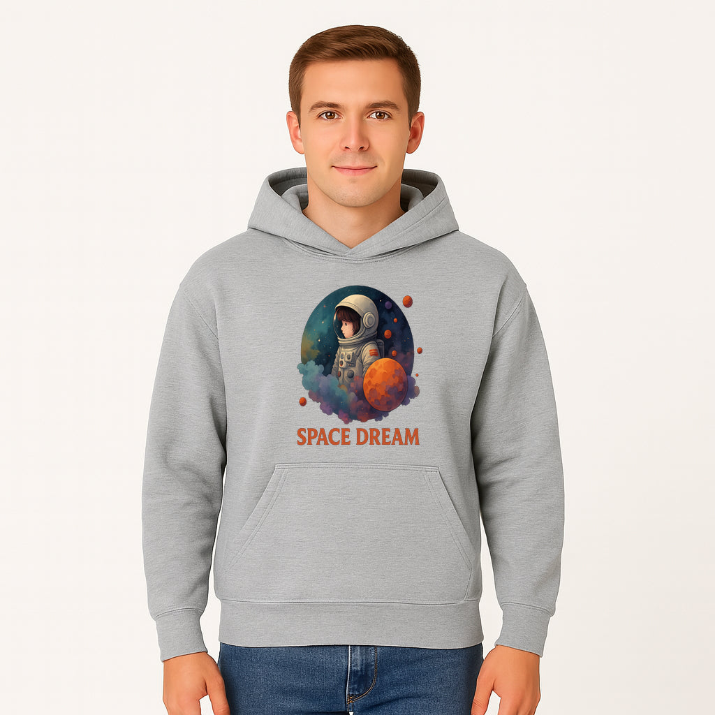Astronaut Girl Space Dream Art Print, Whimsical Cosmic Illustration, Kids Room Decor, Children s Wall Art, Fantasy Space Theme - Hoodie 1758273137209.jpg