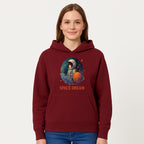 Astronaut Girl Space Dream Art Print, Whimsical Cosmic Illustration, Kids Room Decor, Children s Wall Art, Fantasy Space Theme - Hoodie 1758273137376.jpg