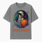 Astronaut Girl Space Dream Art Print, Whimsical Cosmic Illustration, Kids Room Decor, Children s Wall Art, Fantasy Space Theme - T-shirt 1758273138117.jpg