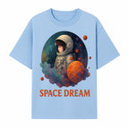 Astronaut Girl Space Dream Art Print, Whimsical Cosmic Illustration, Kids Room Decor, Children s Wall Art, Fantasy Space Theme - T-shirt 1758273138261.jpg