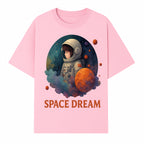 Astronaut Girl Space Dream Art Print, Whimsical Cosmic Illustration, Kids Room Decor, Children s Wall Art, Fantasy Space Theme - T-shirt 1758273138386.jpg