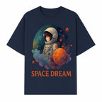 Astronaut Girl Space Dream Art Print, Whimsical Cosmic Illustration, Kids Room Decor, Children s Wall Art, Fantasy Space Theme - T-shirt 1758273138706.jpg