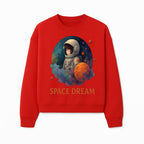 Astronaut Girl Space Dream Art Print, Whimsical Cosmic Illustration, Kids Room Decor, Children s Wall Art, Fantasy Space Theme - Sweatshirt 1758273141984.jpg