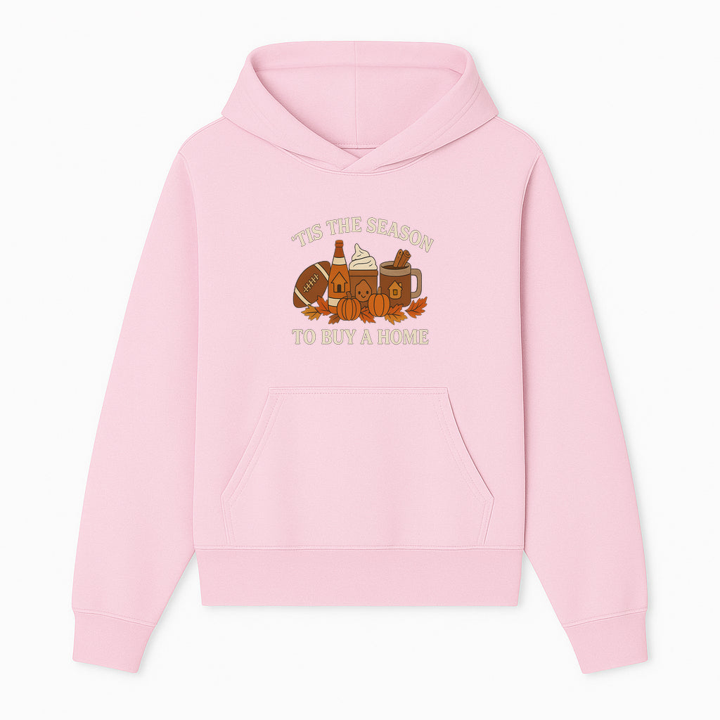 'Tis the Season to Buy a Home Fall Decor | Pumpkins, Coffee, Football | Autumn Homeownership Gift Idea - Hoodie 1758333007014.jpg