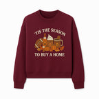'Tis the Season to Buy a Home Fall Decor | Pumpkins, Coffee, Football | Autumn Homeownership Gift Idea - Sweatshirt 1758333013685.jpg