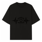 Camera Heartbeat Graphic Design | Photography Lover Gift | Creative Art Print | Black and White Modern Wall Art Decor | Unique Home Decor - T-shirt 1758334992671.jpg