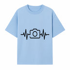 Camera Heartbeat Graphic Design | Photography Lover Gift | Creative Art Print | Black and White Modern Wall Art Decor | Unique Home Decor - T-shirt 1758334993320.jpg