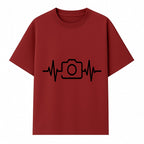 Camera Heartbeat Graphic Design | Photography Lover Gift | Creative Art Print | Black and White Modern Wall Art Decor | Unique Home Decor - T-shirt 1758334993650.jpg