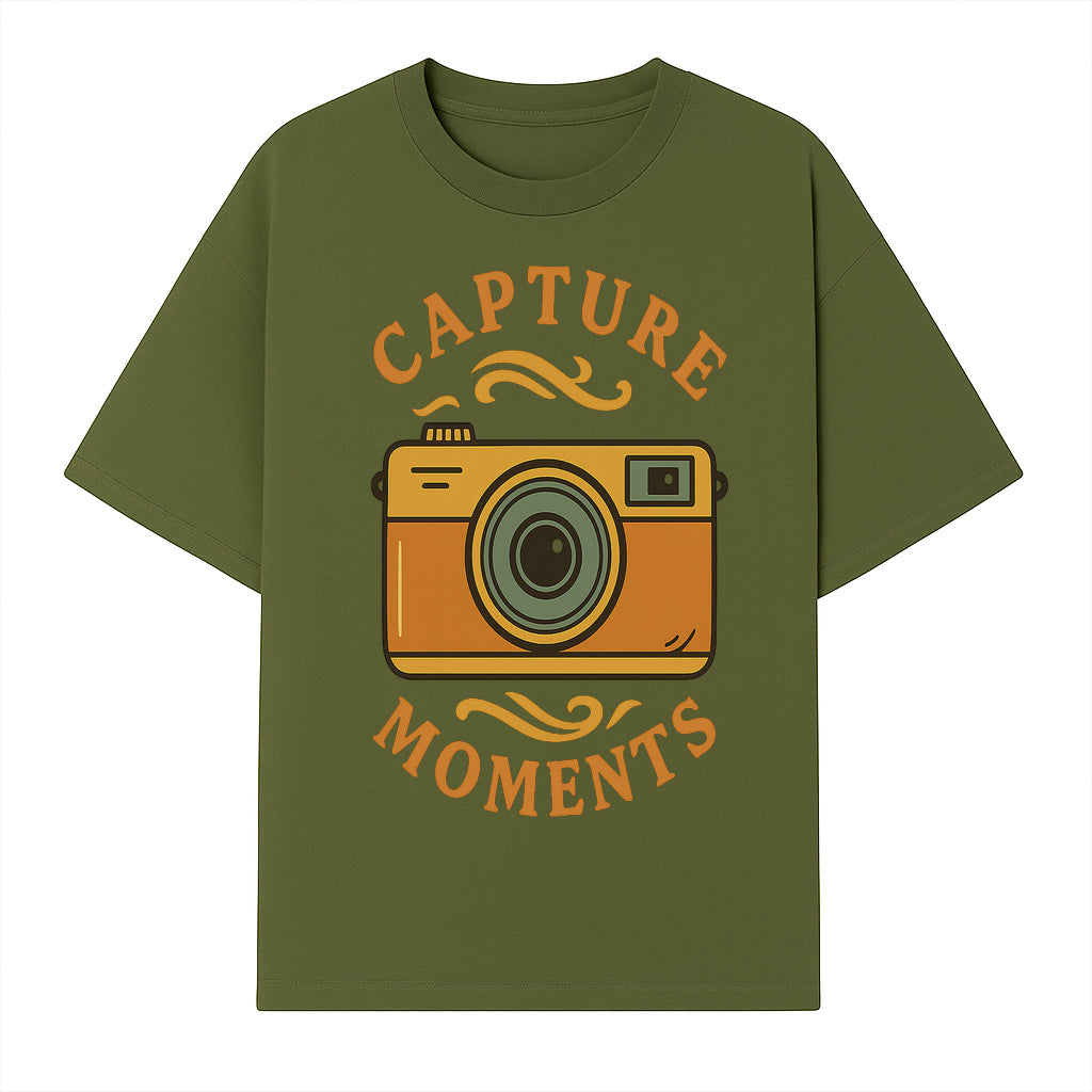 Capture Moments Vintage Camera Print | Photography Art Decor for Home, Office, or Studio | Retro Wall Art Gift - T-shirt 1758334995970.jpg