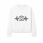 Camera Heartbeat Graphic Design | Photography Lover Gift | Creative Art Print | Black and White Modern Wall Art Decor | Unique Home Decor - Sweatshirt 1758334997374.jpg
