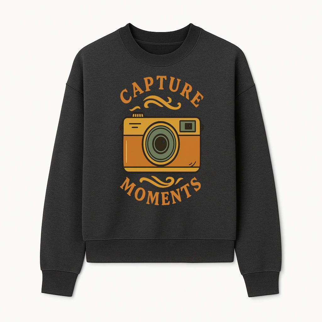 Capture Moments Vintage Camera Print | Photography Art Decor for Home, Office, or Studio | Retro Wall Art Gift - Sweatshirt 1758334998999.jpg