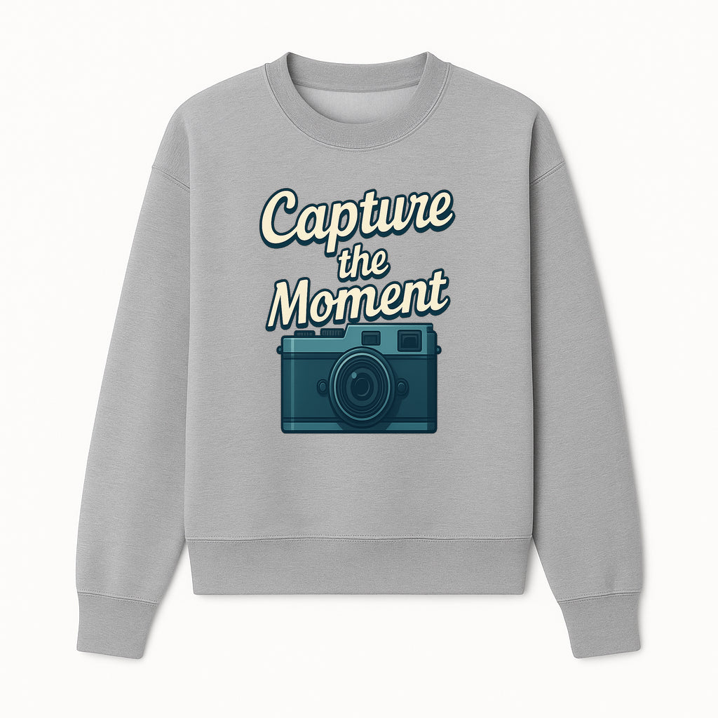 Capture the Moment Photography Print | Vintage Camera Wall Art | Home Decor for Photographers | Inspirational Quote Poster - Sweatshirt 1758334999115.jpg