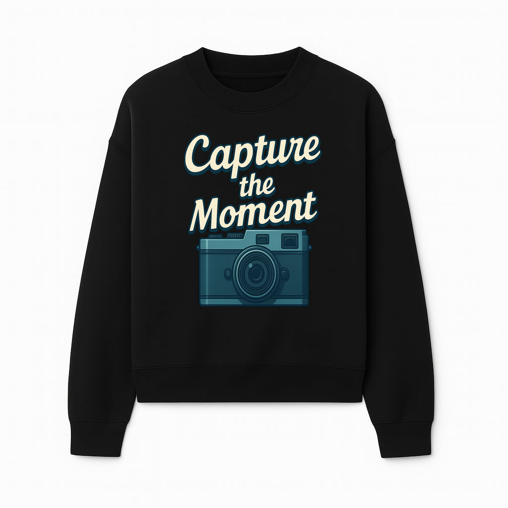 Capture the Moment Photography Print | Vintage Camera Wall Art | Home Decor for Photographers | Inspirational Quote Poster - Sweatshirt 1758334999256.jpg