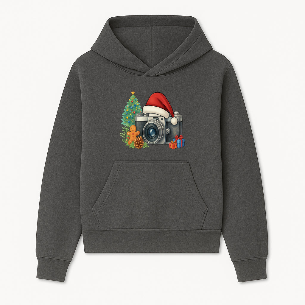 Christmas Camera Art Print with Tree, Gingerbread, and Gifts - Holiday Photography Decor for Home or Office - Hoodie 1758334999350.jpg