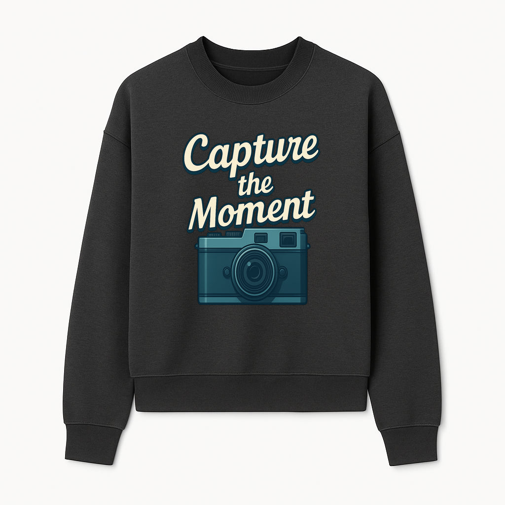 Capture the Moment Photography Print | Vintage Camera Wall Art | Home Decor for Photographers | Inspirational Quote Poster - Sweatshirt 1758334999402.jpg