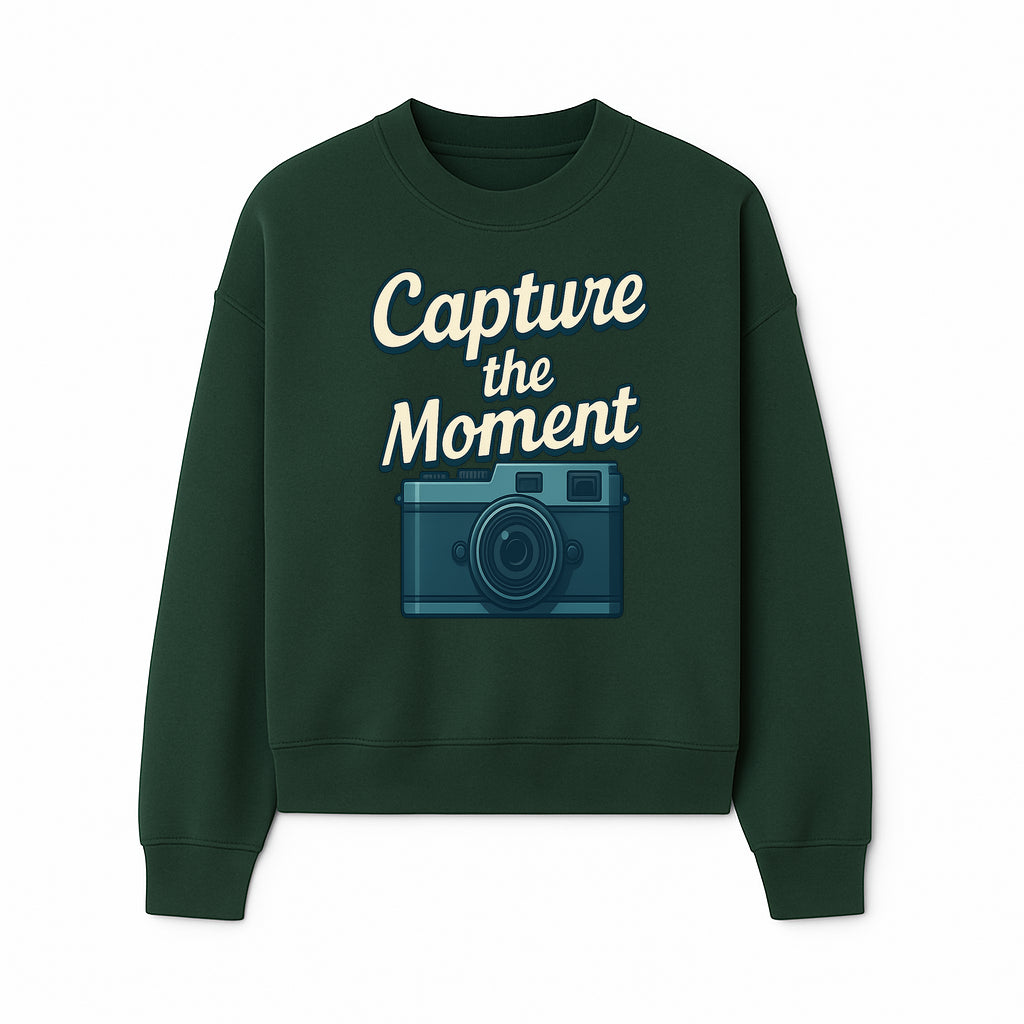 Capture the Moment Photography Print | Vintage Camera Wall Art | Home Decor for Photographers | Inspirational Quote Poster - Sweatshirt 1758334999574.jpg
