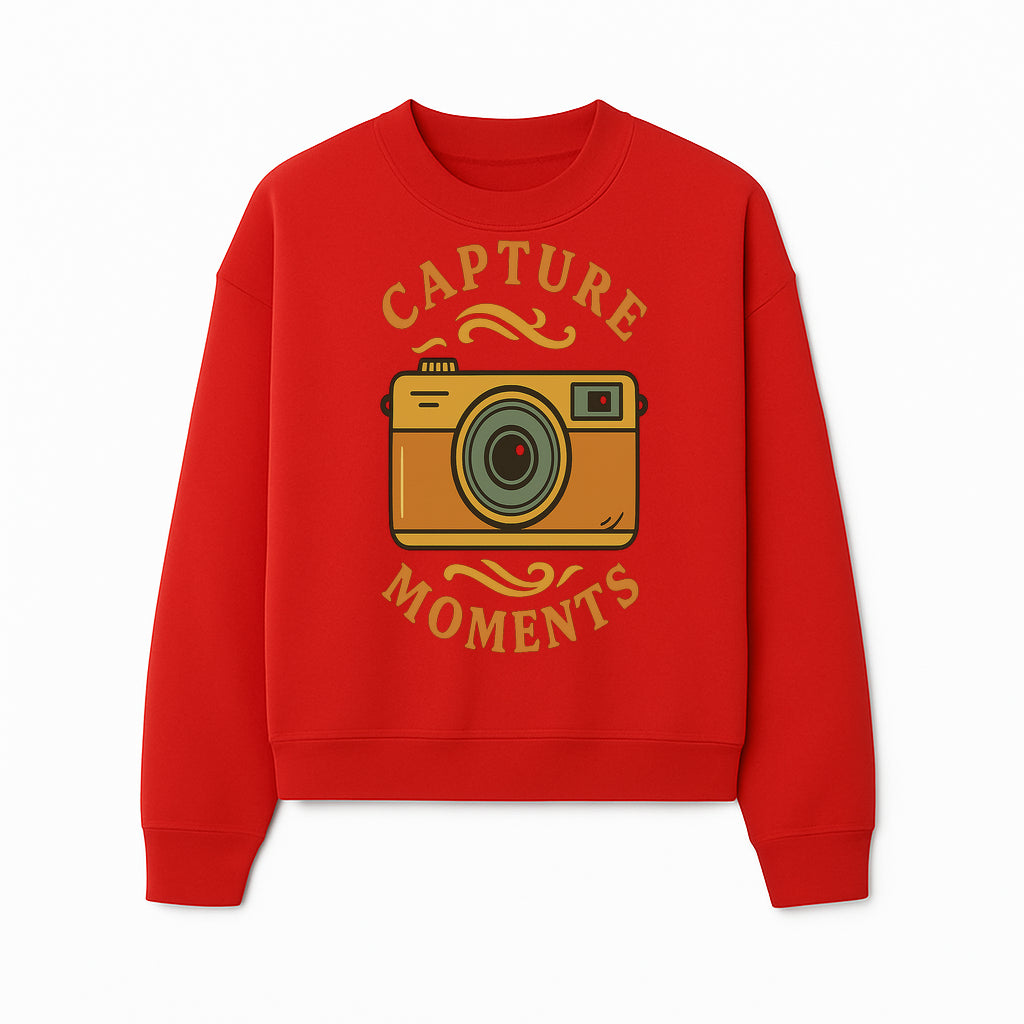 Capture Moments Vintage Camera Print | Photography Art Decor for Home, Office, or Studio | Retro Wall Art Gift - Sweatshirt 1758335000034.jpg