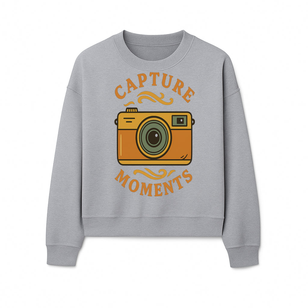 Capture Moments Vintage Camera Print | Photography Art Decor for Home, Office, or Studio | Retro Wall Art Gift - Sweatshirt 1758335000173.jpg