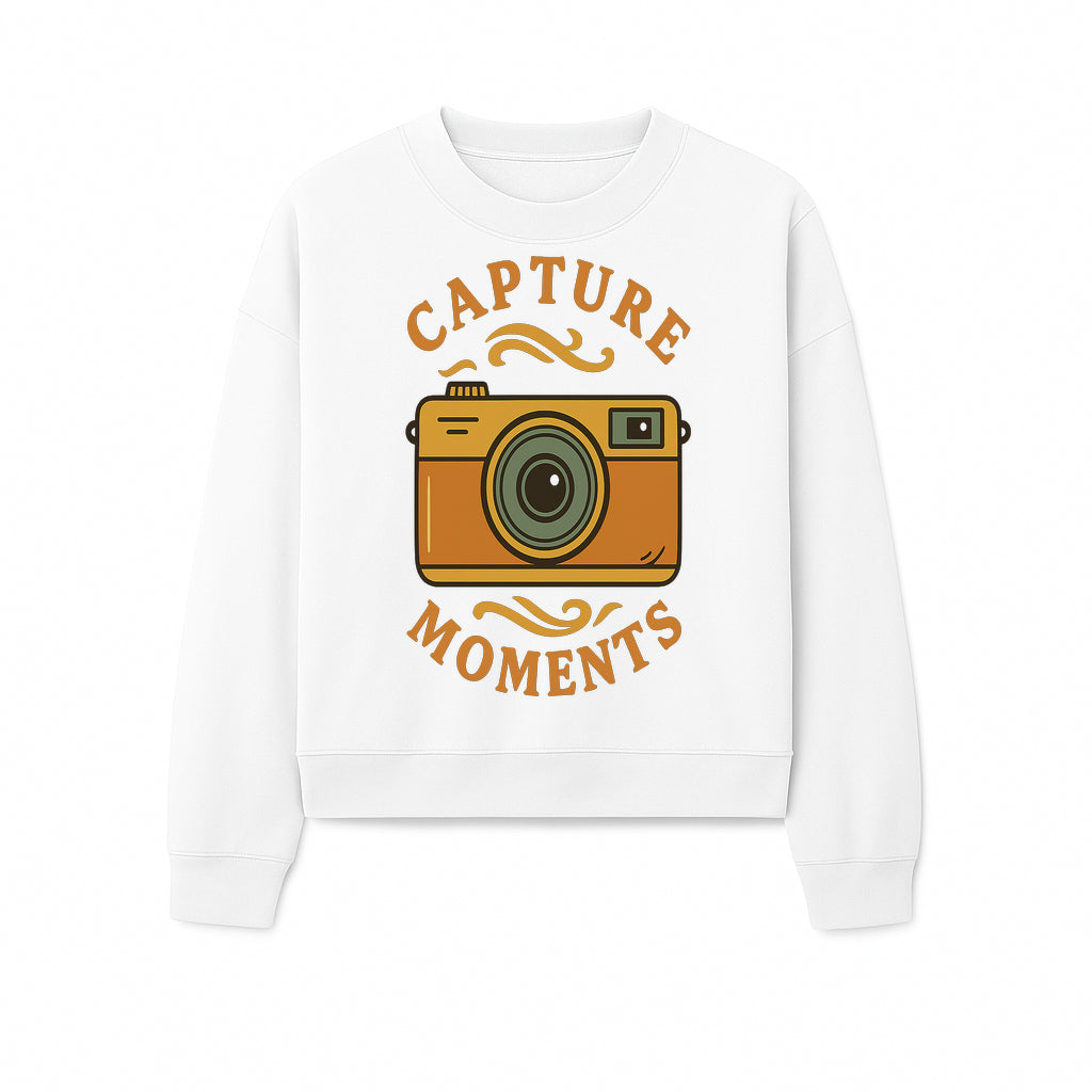 Capture Moments Vintage Camera Print | Photography Art Decor for Home, Office, or Studio | Retro Wall Art Gift - Sweatshirt 1758335000295.jpg