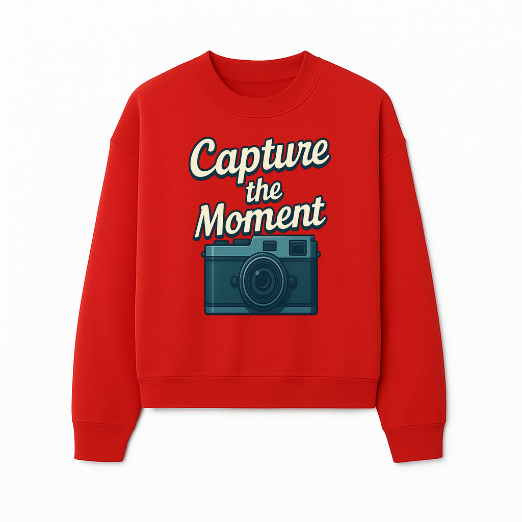 Capture the Moment Photography Print | Vintage Camera Wall Art | Home Decor for Photographers | Inspirational Quote Poster - Sweatshirt 1758335000590.jpg
