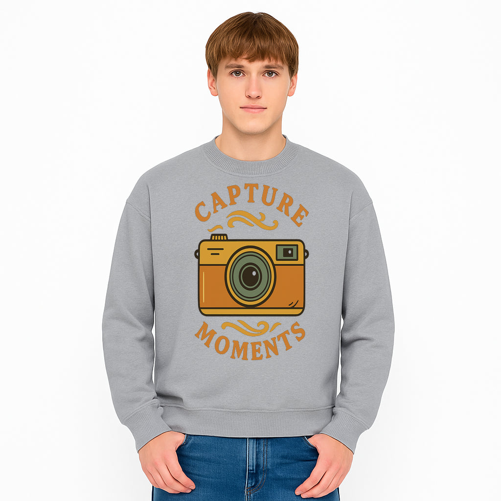 Capture Moments Vintage Camera Print | Photography Art Decor for Home, Office, or Studio | Retro Wall Art Gift - Sweatshirt 1758335001428.jpg