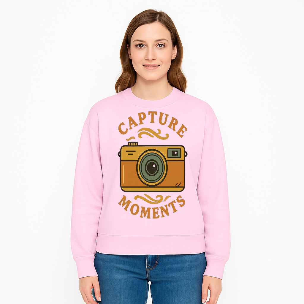 Capture Moments Vintage Camera Print | Photography Art Decor for Home, Office, or Studio | Retro Wall Art Gift - Sweatshirt 1758335001608.jpg