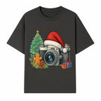 Christmas Camera Art Print with Tree, Gingerbread, and Gifts - Holiday Photography Decor for Home or Office - T-shirt 1758335002455.jpg