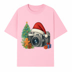 Christmas Camera Art Print with Tree, Gingerbread, and Gifts - Holiday Photography Decor for Home or Office - T-shirt 1758335003067.jpg