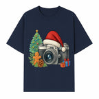 Christmas Camera Art Print with Tree, Gingerbread, and Gifts - Holiday Photography Decor for Home or Office - T-shirt 1758335003382.jpg