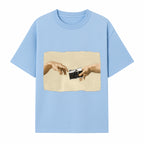 Artistic Print of Hands Reaching for Camera - Modern Interpretation of Creation - Perfect Wall Art for Photographers - T-shirt 1758335005148.jpg