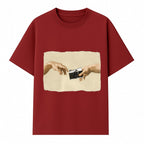 Artistic Print of Hands Reaching for Camera - Modern Interpretation of Creation - Perfect Wall Art for Photographers - T-shirt 1758335005445.jpg
