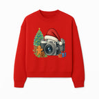 Christmas Camera Art Print with Tree, Gingerbread, and Gifts - Holiday Photography Decor for Home or Office - Sweatshirt 1758335006589.jpg