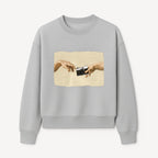 Artistic Print of Hands Reaching for Camera - Modern Interpretation of Creation - Perfect Wall Art for Photographers - Sweatshirt 1758335008012.jpg