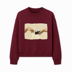 Artistic Print of Hands Reaching for Camera - Modern Interpretation of Creation - Perfect Wall Art for Photographers - Sweatshirt 1758335008451.jpg